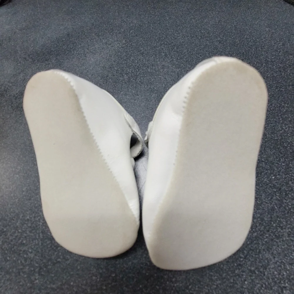 Vintage Fisher-Price Doll / Baby Deer T-Strap Shoes Unisex Size 1 White Leather